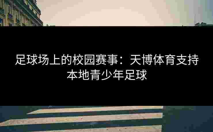 足球场上的校园赛事：天博体育支持本地青少年足球